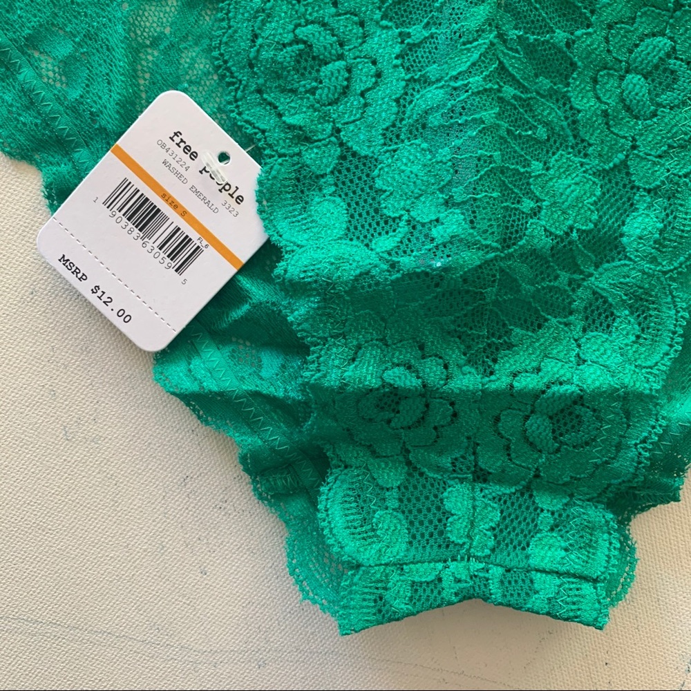 Free People | Pink & Green Lace Undie 2 Pc Bundle - Picture 9 of 15